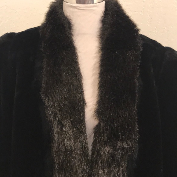 JORDACHE vintage faux fur jacket pockets padded 12 - Picture 2 of 8